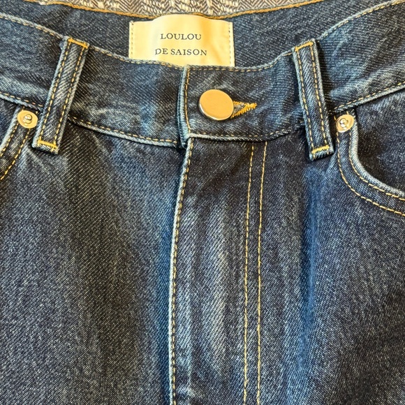 Loulou Studio Relaxed Blue Women's Jeans - Picture 5 of 10